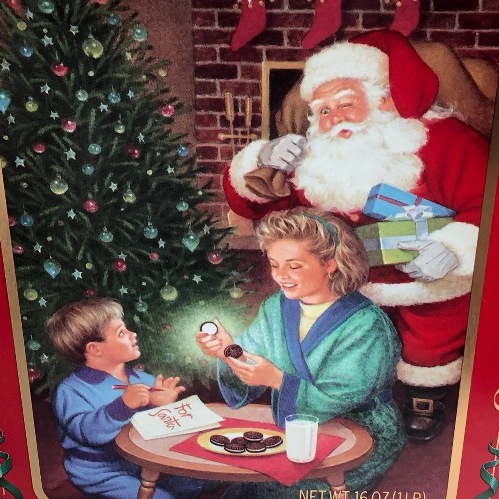 Vintage 1993 Oreo Cookie Christmas Tin
